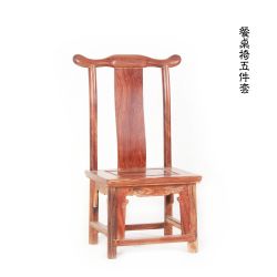 仙源 红木功夫茶5件套桌椅组合 微凹黄檀仿古实木茶台茶几泡茶台