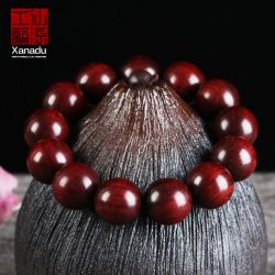 正品印度小叶紫檀手串老料高密度佛珠手链女男士15mm/2.0红木念珠