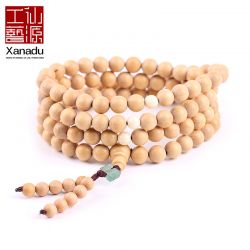 仙源木艺 天然黄杨木 佛珠手链 男女士款 转运珠8mm*108颗 手串饰品
