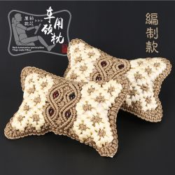 仙源 汽车头枕护颈枕天然崖柏枕芯 水晶珠编织枕头高档车饰骨头枕