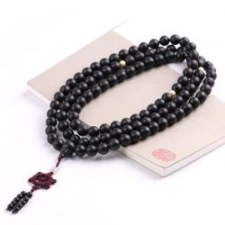 仙源木艺 正宗非洲黑檀木 挂珠念珠 单颗直径15mm108颗 车挂饰品